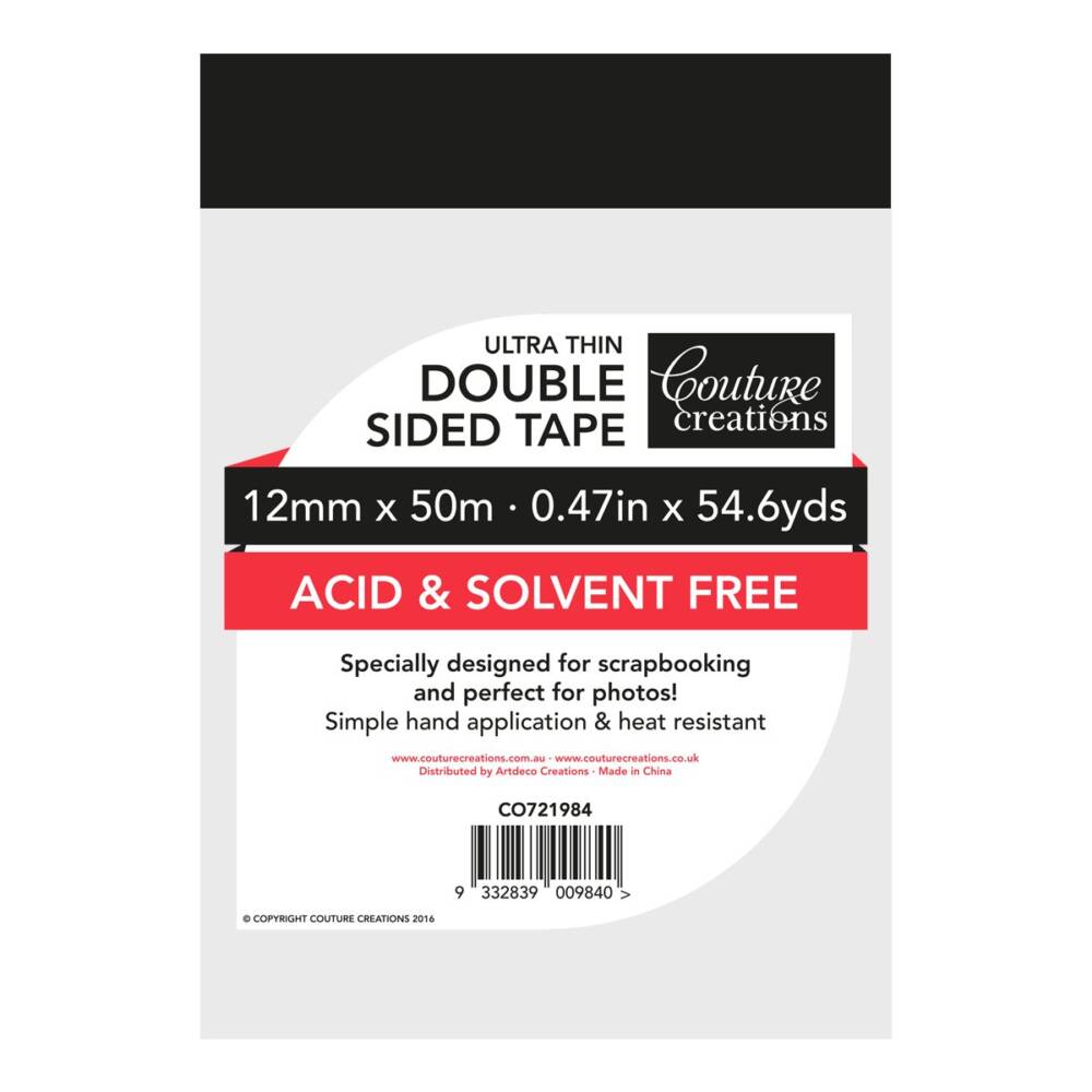 Couture Creations - 12mm Double Sided Tape - Standard