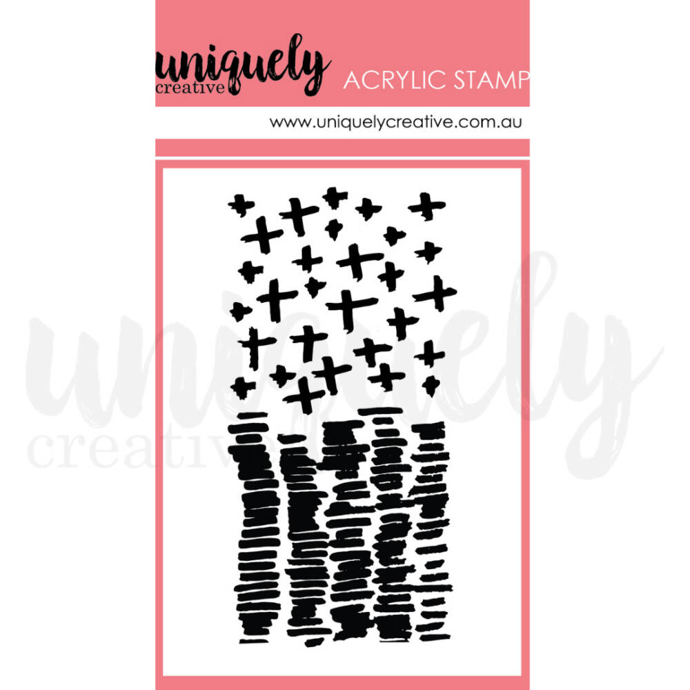 Uniquely Creative 2 x 3½ inch acrylic mini stamp featuring arithmetic numbers and symbols.