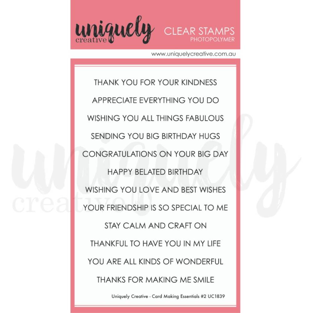 UC Stamp -  Card Making Essential #2