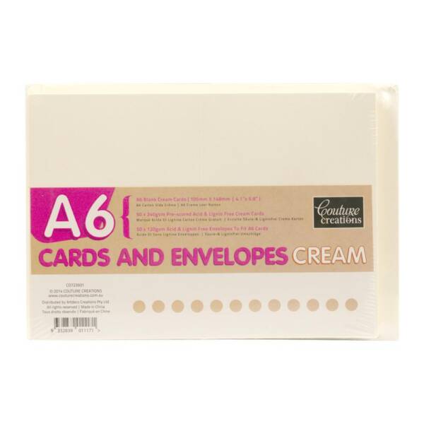 CC Card & Envelope Set - A6 - Cream