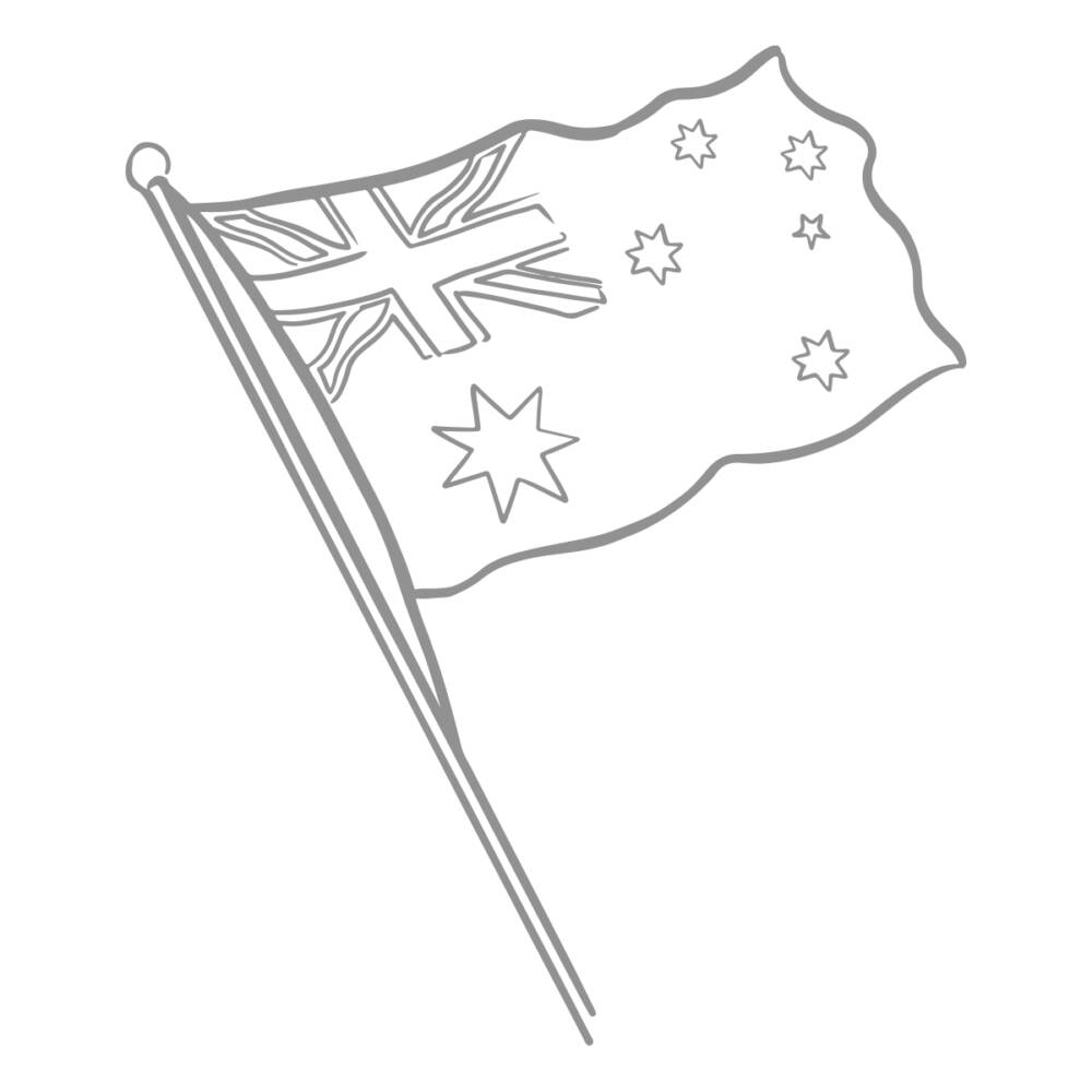 CC - Sweeping Plains - Stamp - Aussie Flag