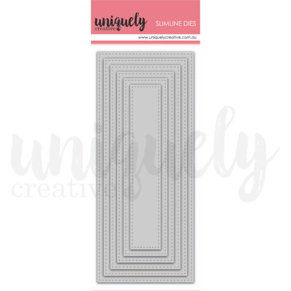 Uniquely Creative - Metal Die - Nesting - Stitched - Rectangle Slimline