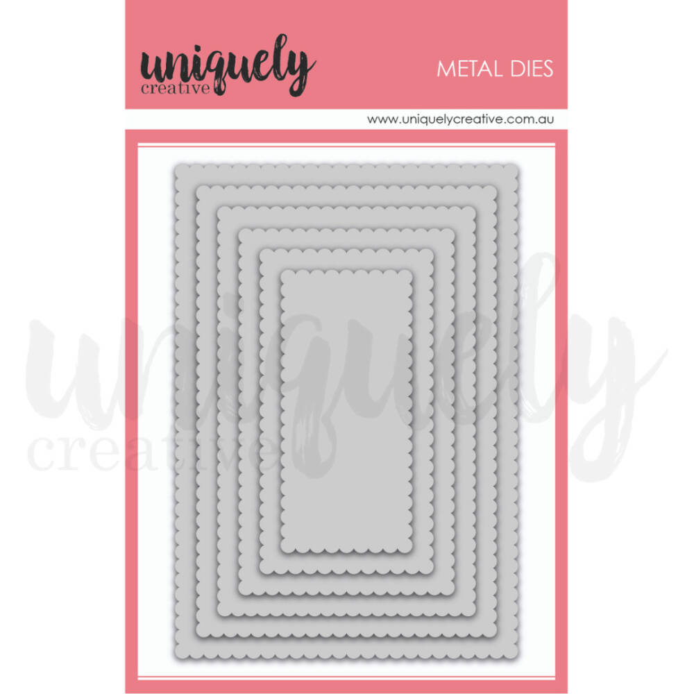 Uniquely Creative - Metal Die - Nesting - Scalloped - Rectangle