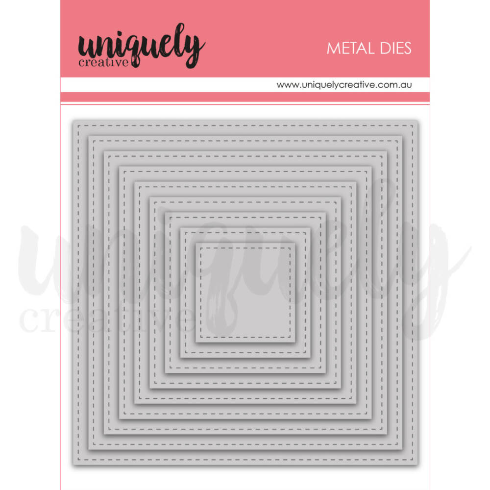 Uniquely Creative - Metal Die - Nesting - Stitched - Square