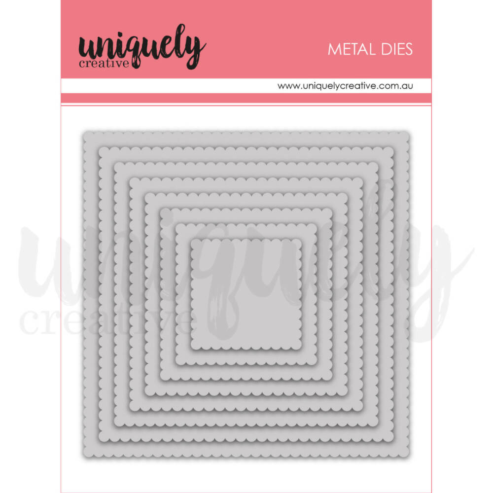 Uniquely Creative - Metal Die - Nesting - Scalloped - Square