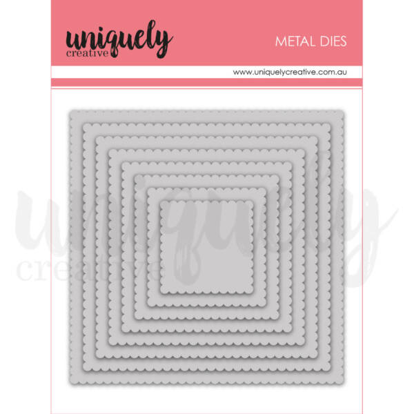 Uniquely Creative - Metal Die - Nesting - Scalloped - Square