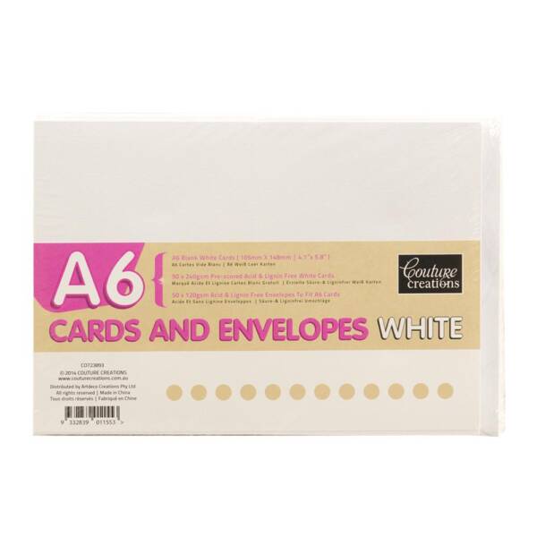 CC Card & Envelope Set - A6 - White