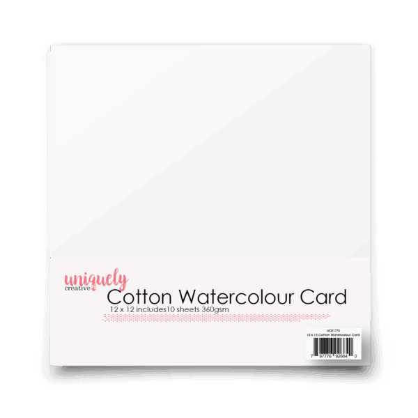 UC 12x12 Cotton Watercolour Card 350gsm