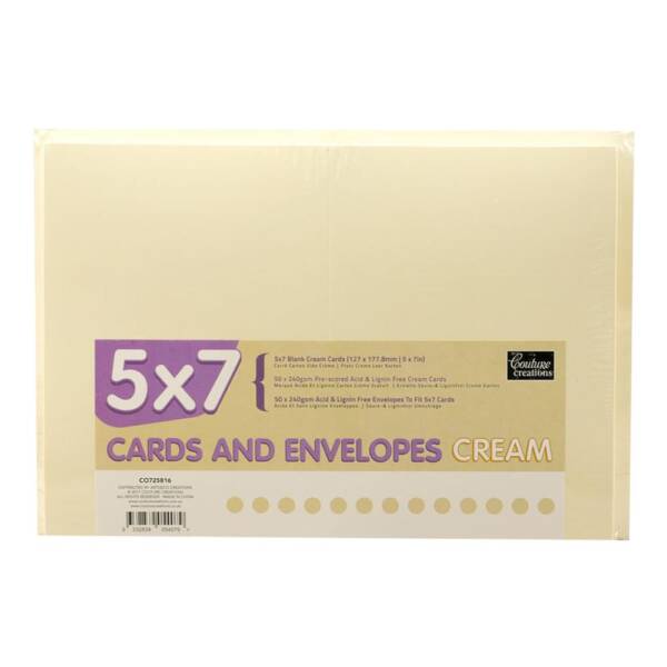CC Card & Envelope Set - 5 x 7 - Cream