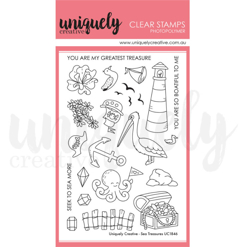 UC Sea Treasures Stamp (includes bonus fussy cutting die)