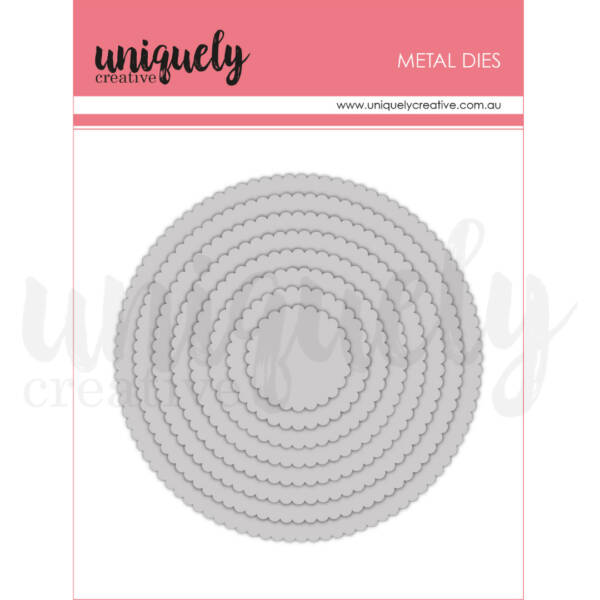 Uniquely Creative - Metal Die - Nesting - Scalloped - Circle