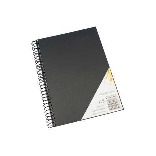 Quill Visual Art Diaries - A5 - Black
