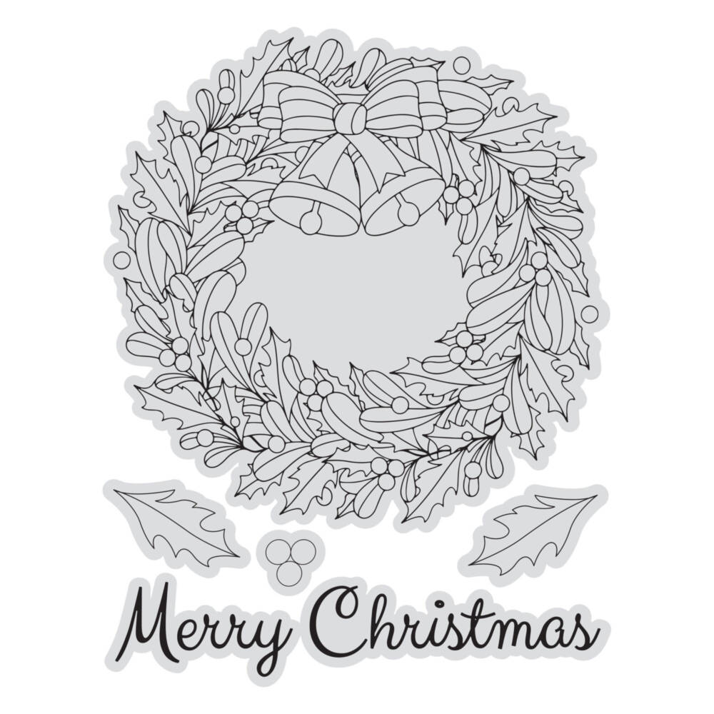 CC - Stamp & Colour Stamps - Merry Wreath - Image 2