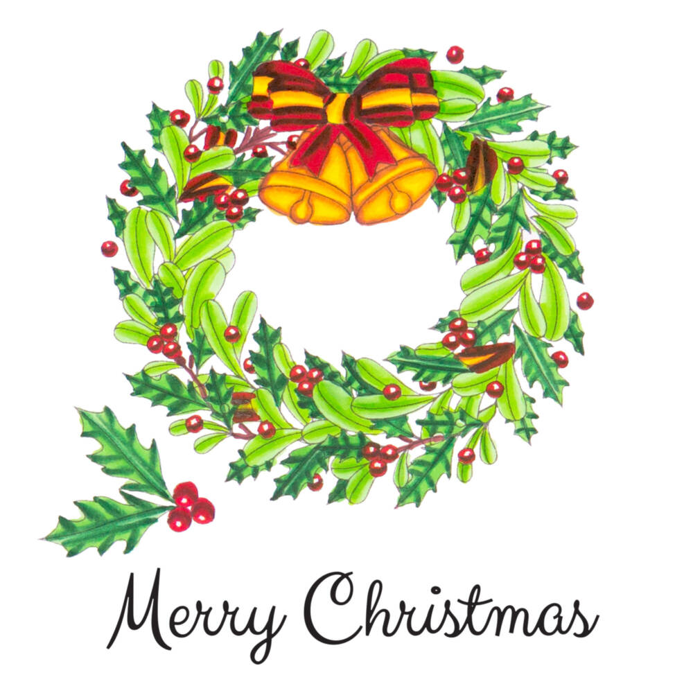 CC - Stamp & Colour Stamps - Merry Wreath - Image 3