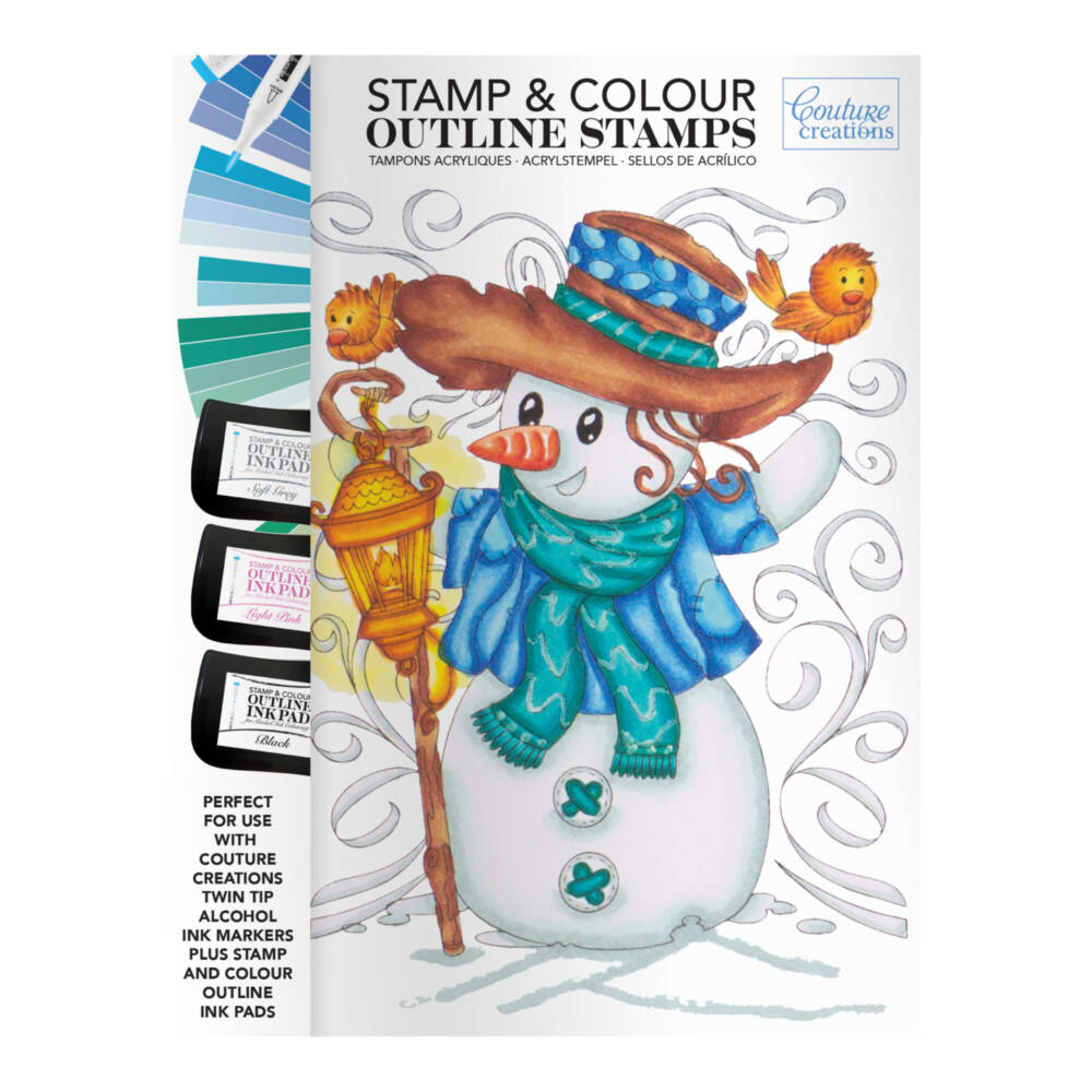 CC - Stamp & Colour Stamps - Rustic Snowman