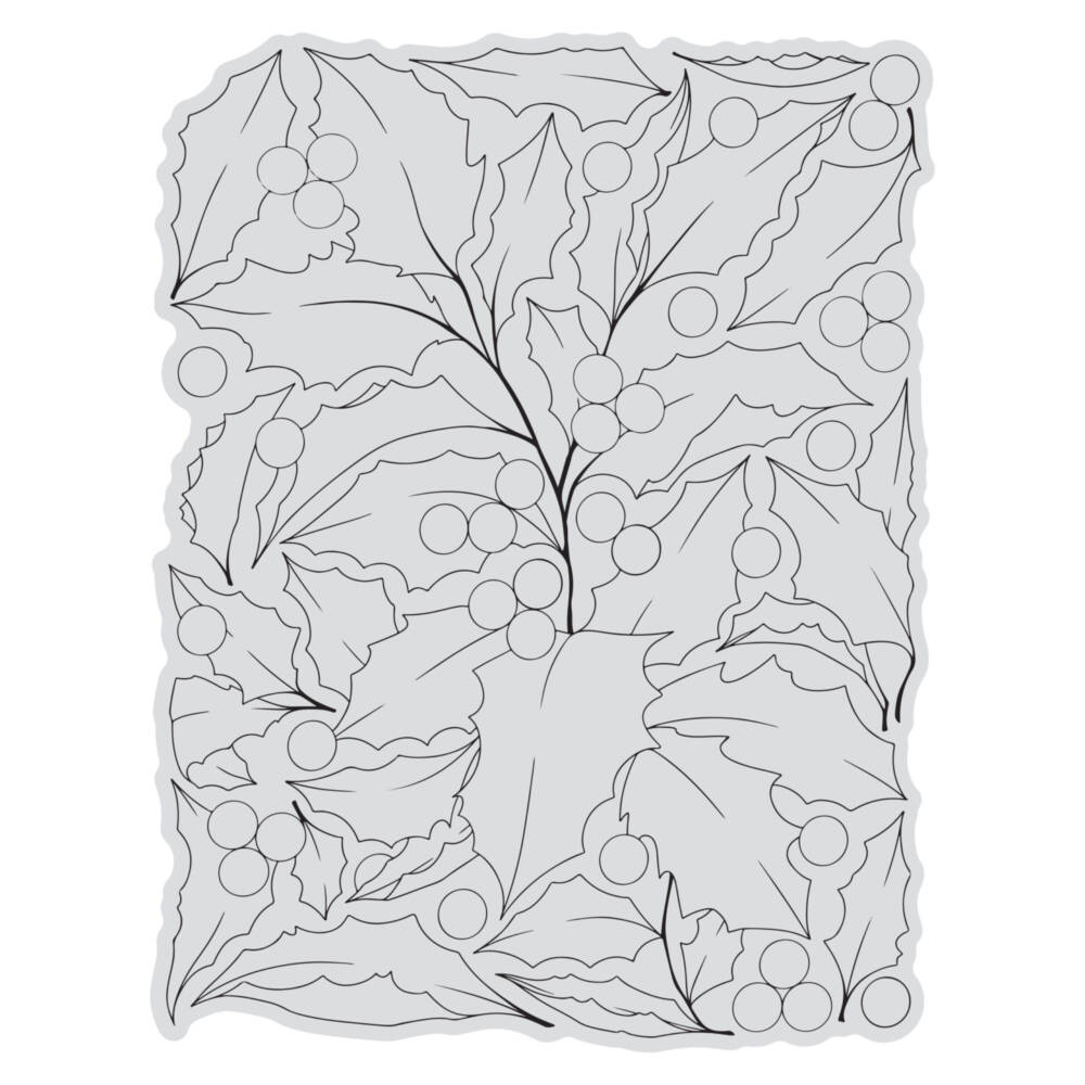 CC - Stamp & Colour Stamps - Holly Background - Image 2