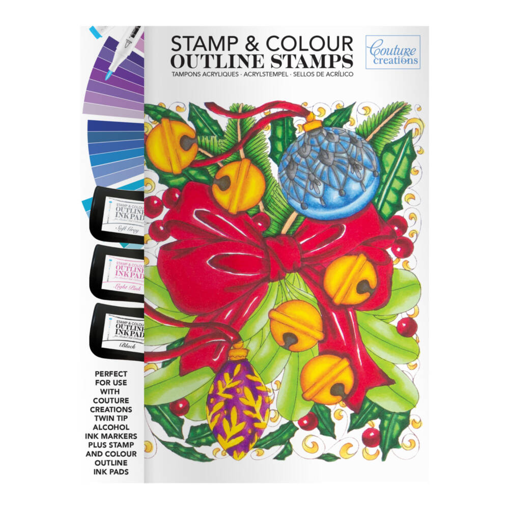 CC - Stamp & Colour Stamps - Ribbon & Bells
