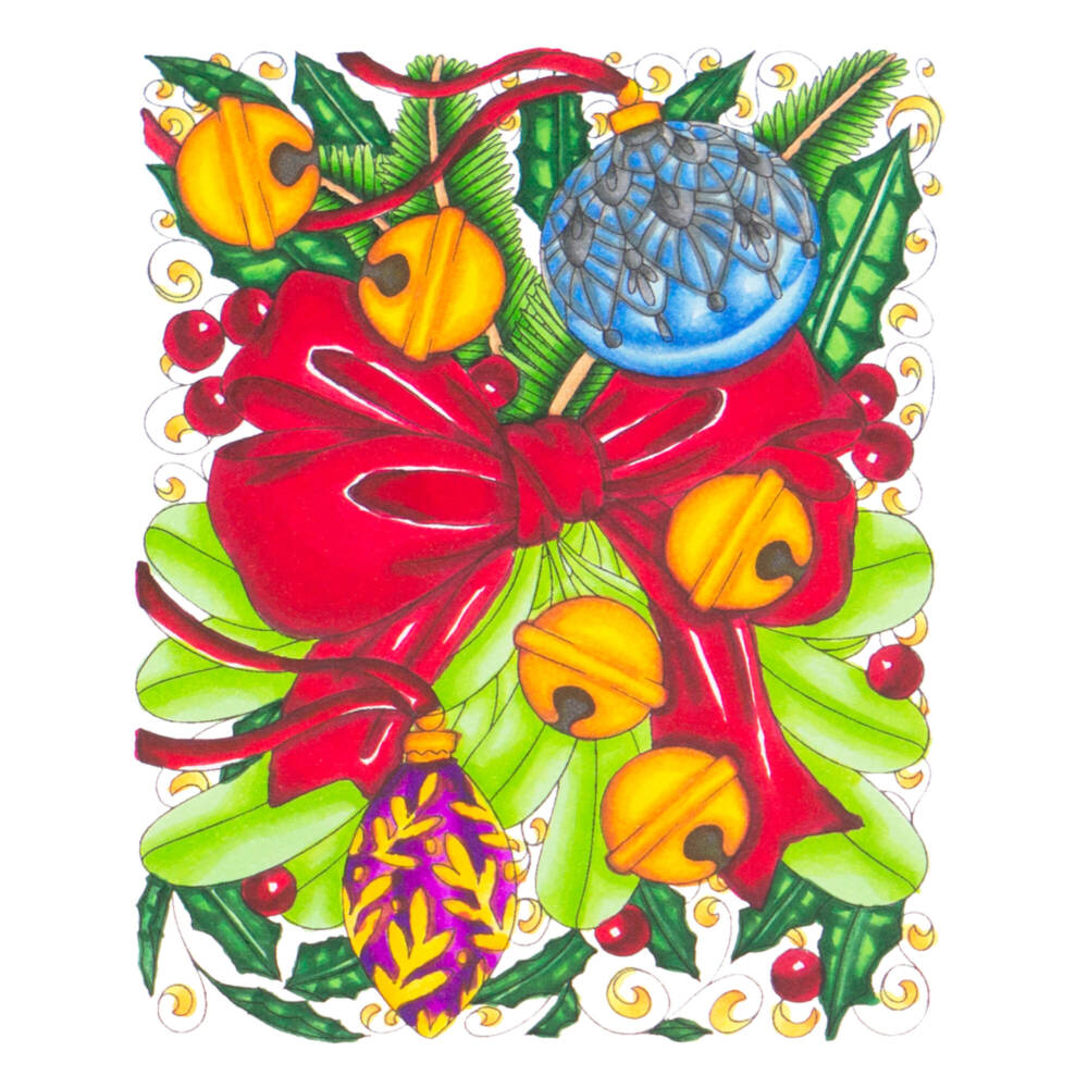 CC - Stamp & Colour Stamps - Ribbon & Bells - Image 3