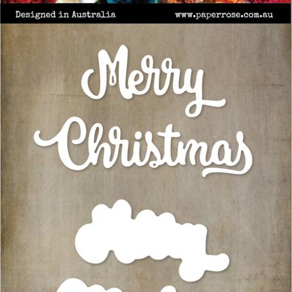Paper Rose - Metal Dies - Merry Christmas Large