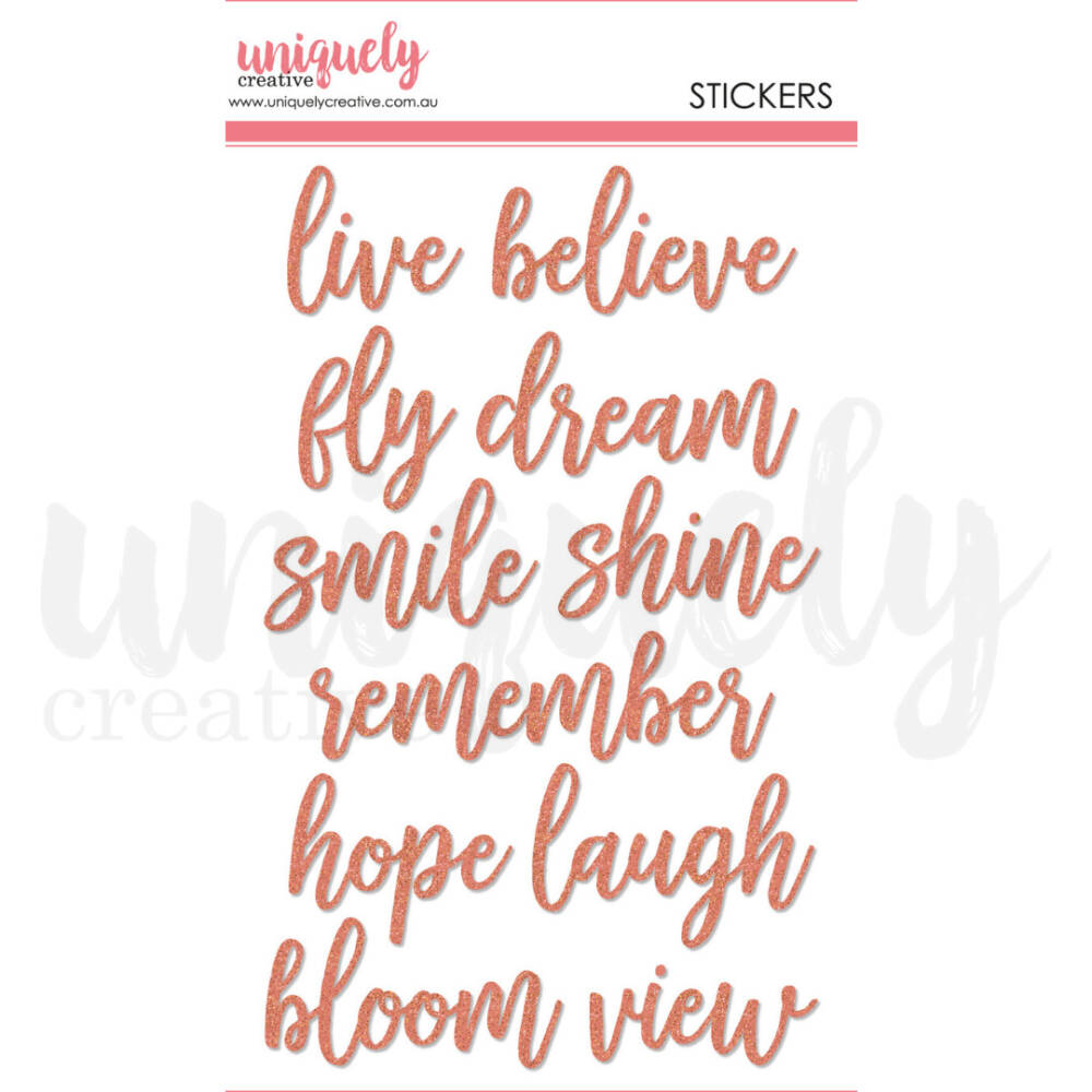 Uniquely Creative – Title Stickers - Believe