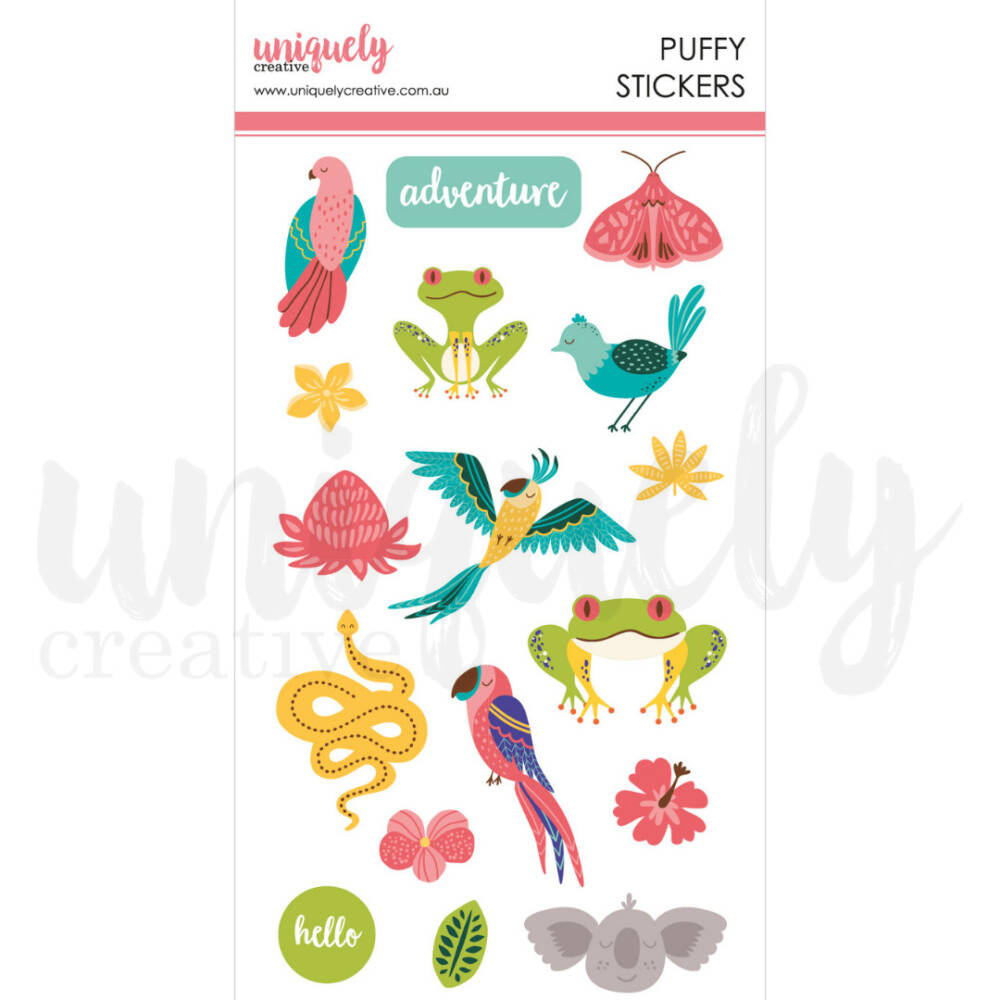Uniquely Creative – Stickers - Puffy - Rainforest Retreat