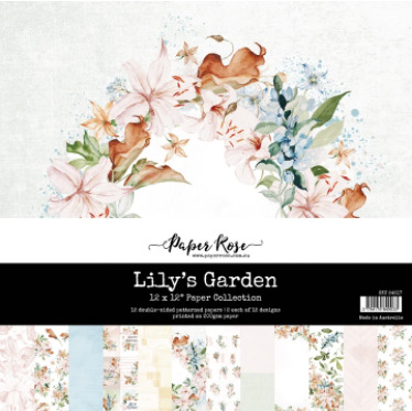 Paper Rose - 12x12 Collection Pack - Lily's Garden
