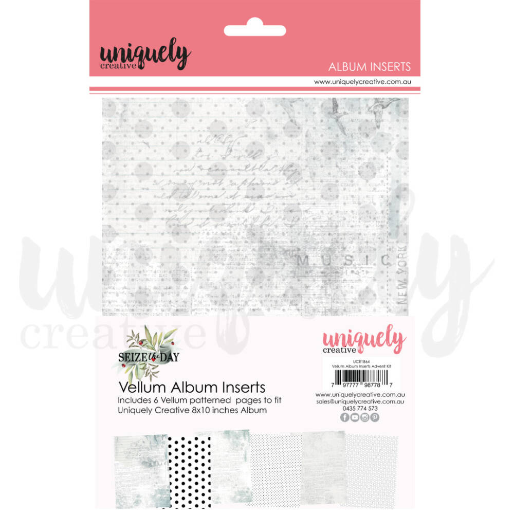 Uniquely Creative - Album Inserts - Vellum - Advent