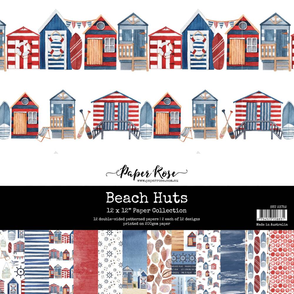 Paper Rose - 12x12 Collection Pack - Beach Huts