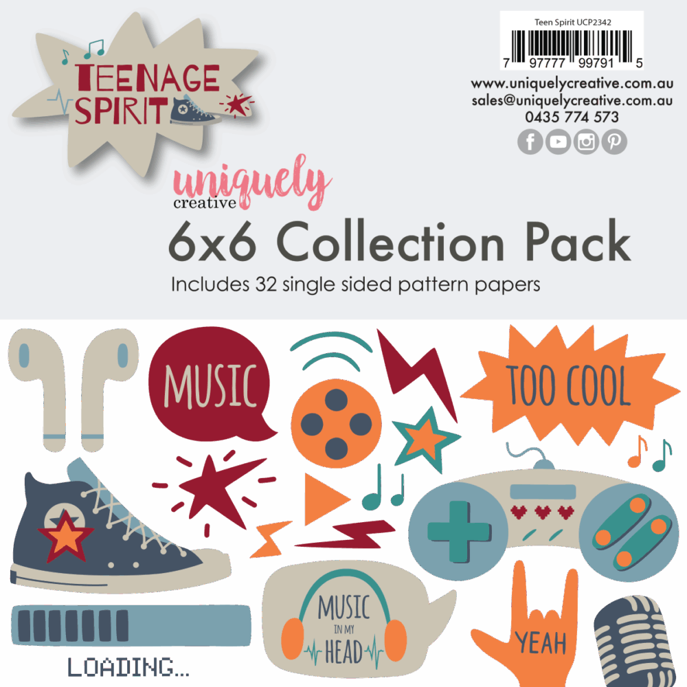 Uniquely Creative - 6 x 6 Collection Pack - Teenage Spirit