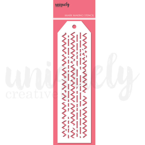 Uniquely Creative - Stencil - Abstract Stitching