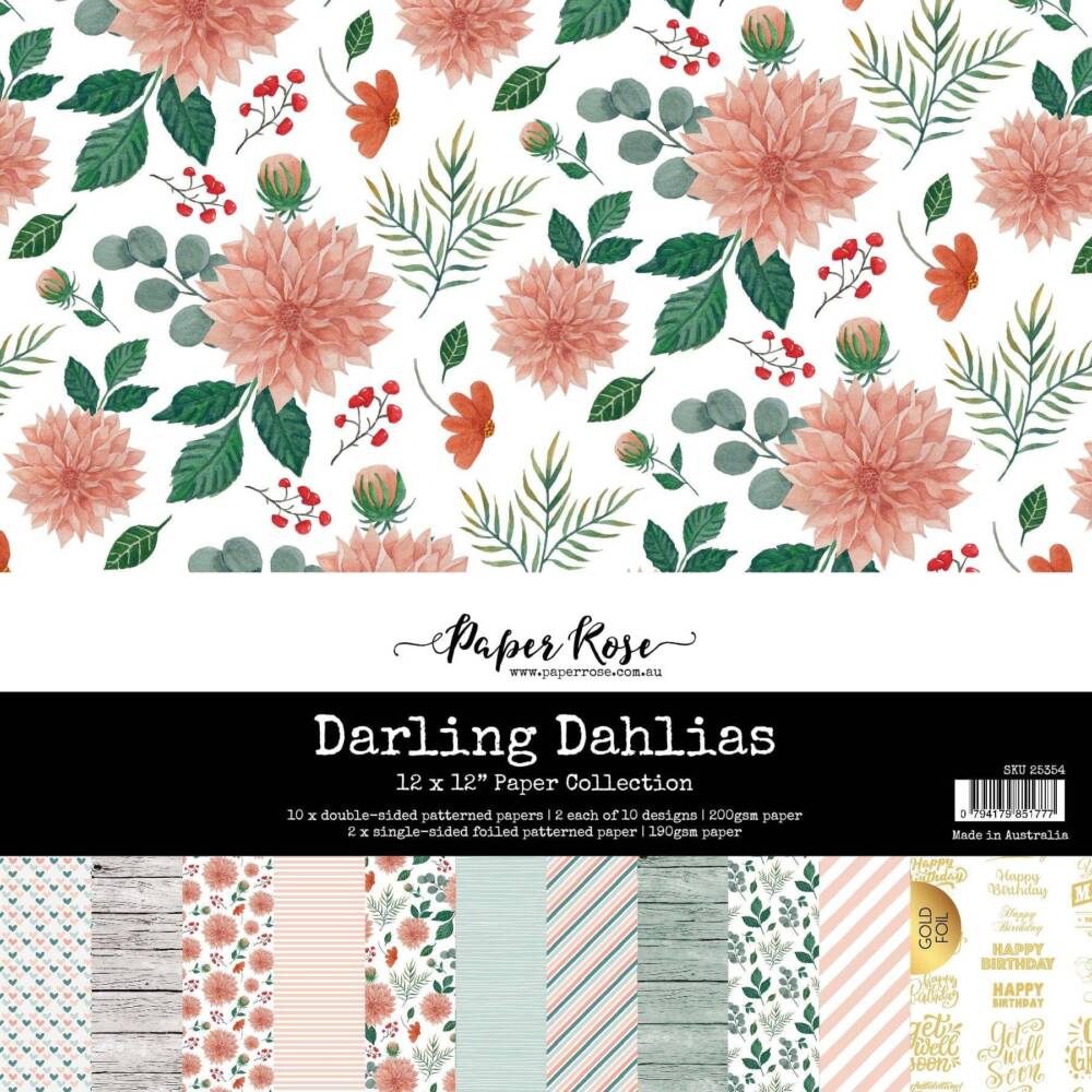 Paper Rose - 12x12 Collection Pack - Darling Dahlia