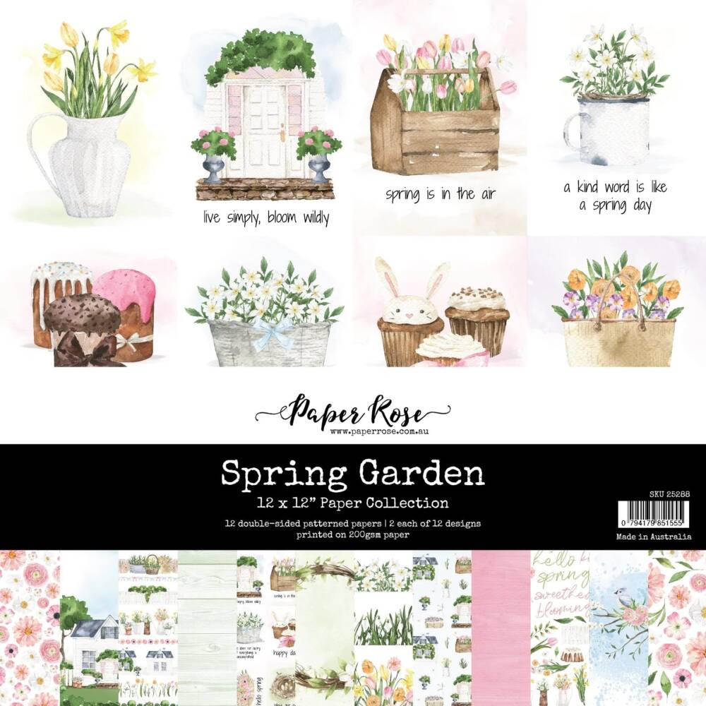 Paper Rose - 12x12 Collection Pack - Spring Garden