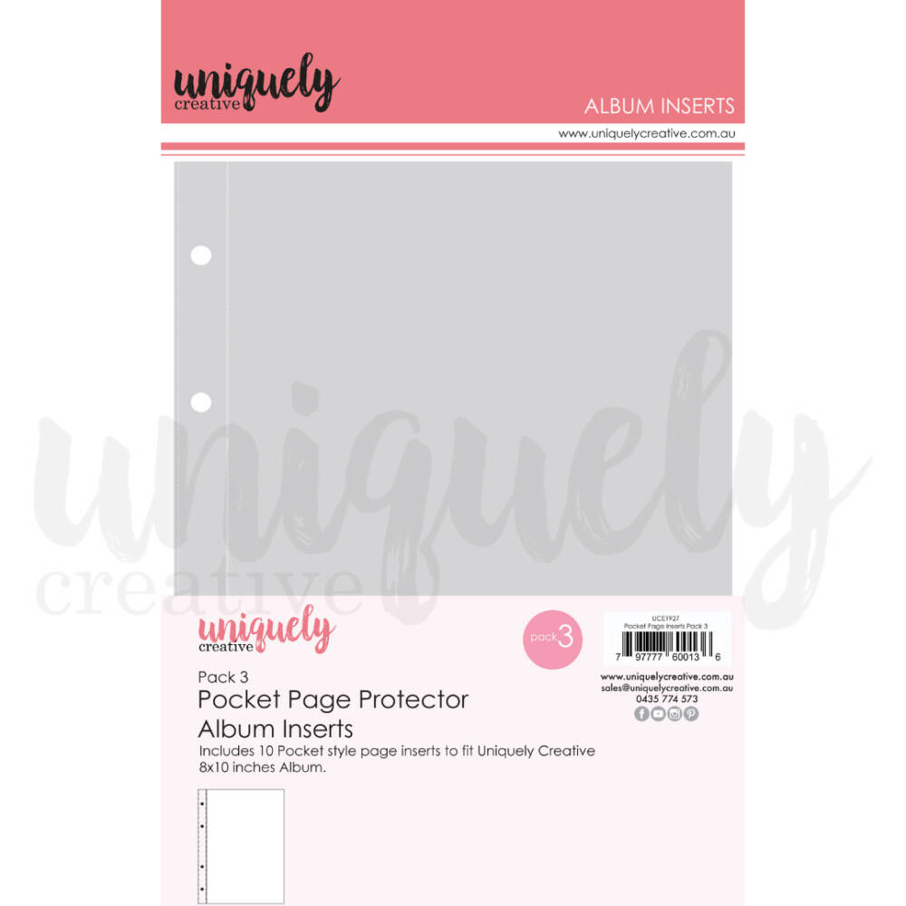 Uniquely Creative - 8" x 10" Pocket Page Insert - Pack 3