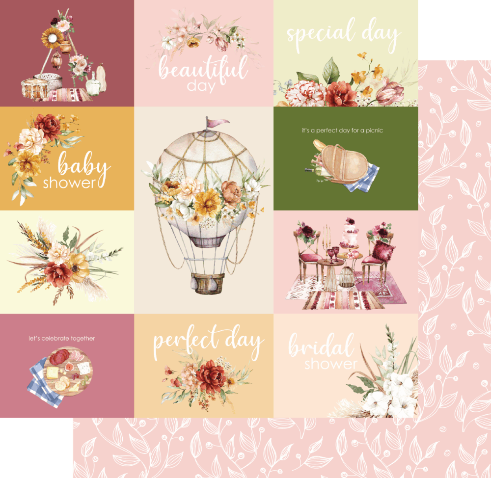 Uniquely Creative - 12x12 Paper - Boho Picnic - Hazel