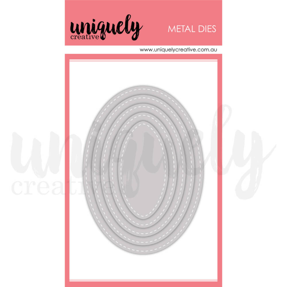 Uniquely Creative - Metal Die - Nesting - Stitched - Oval