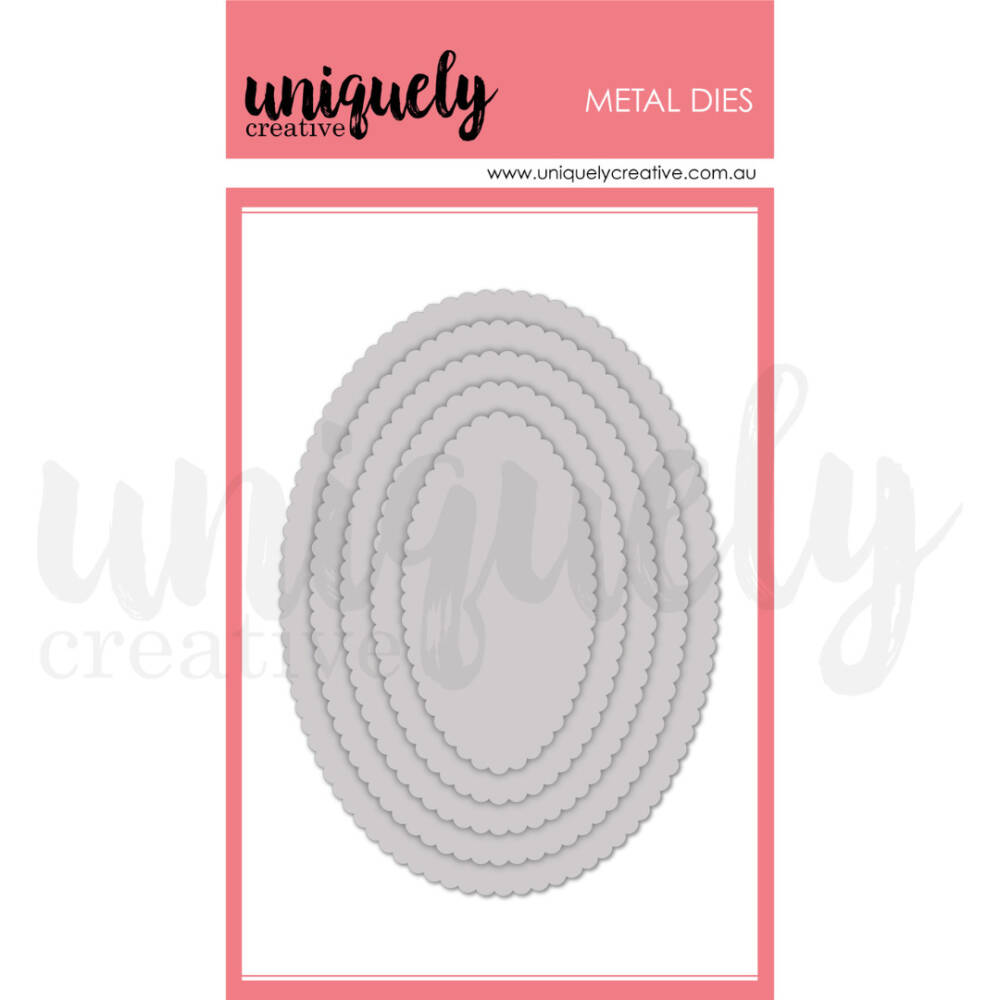 Uniquely Creative - Metal Die - Nesting - Scalloped - Oval