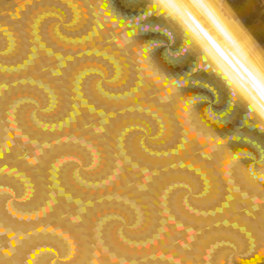 Couture Creations - Foil - Gold (Iridescent Spiral Pattern) - Heat activated - Image 2