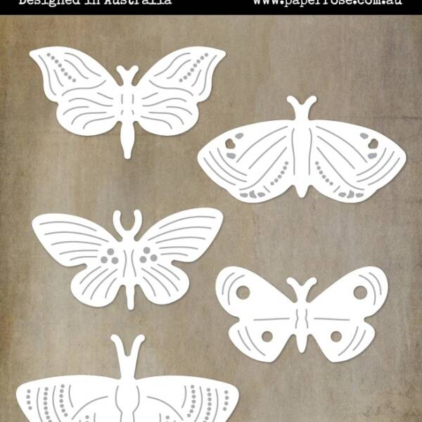 Paper Rose - Metal Dies - Large Etched Butterflies