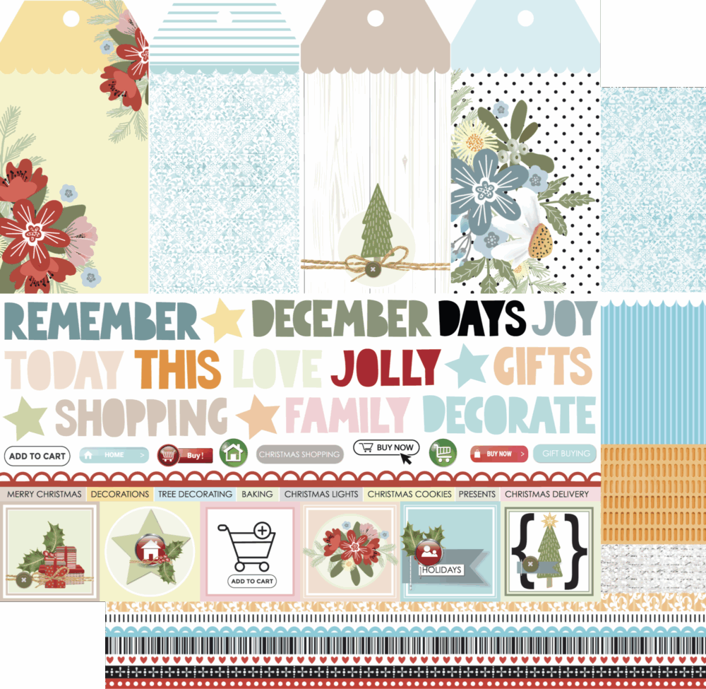 Uniquely Creative - 12x12 Paper - A December To Remember - Christmas Shopping