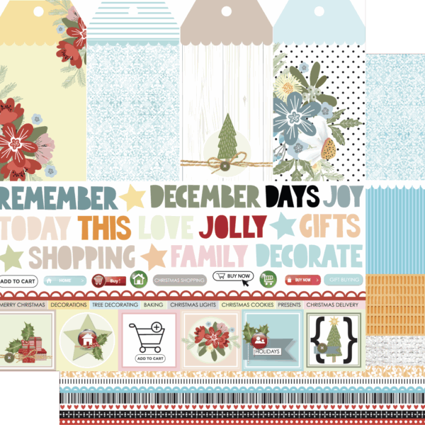 Uniquely Creative - 12x12 Paper - A December To Remember - Christmas Shopping