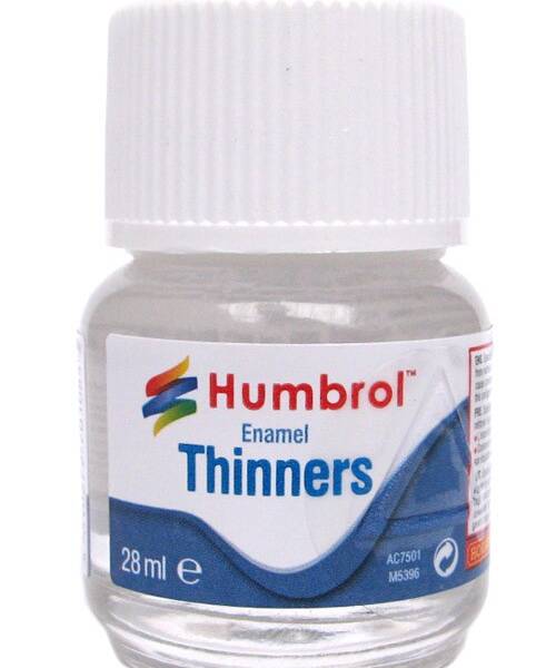 Humbrol Enamel Thinners 28ml Bottle-Enamel paint thinner for models and airbrushing