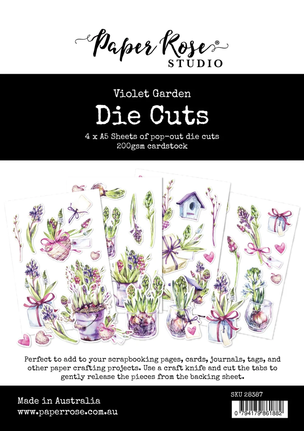 Paper Rose - Violet Garden - Die Cuts