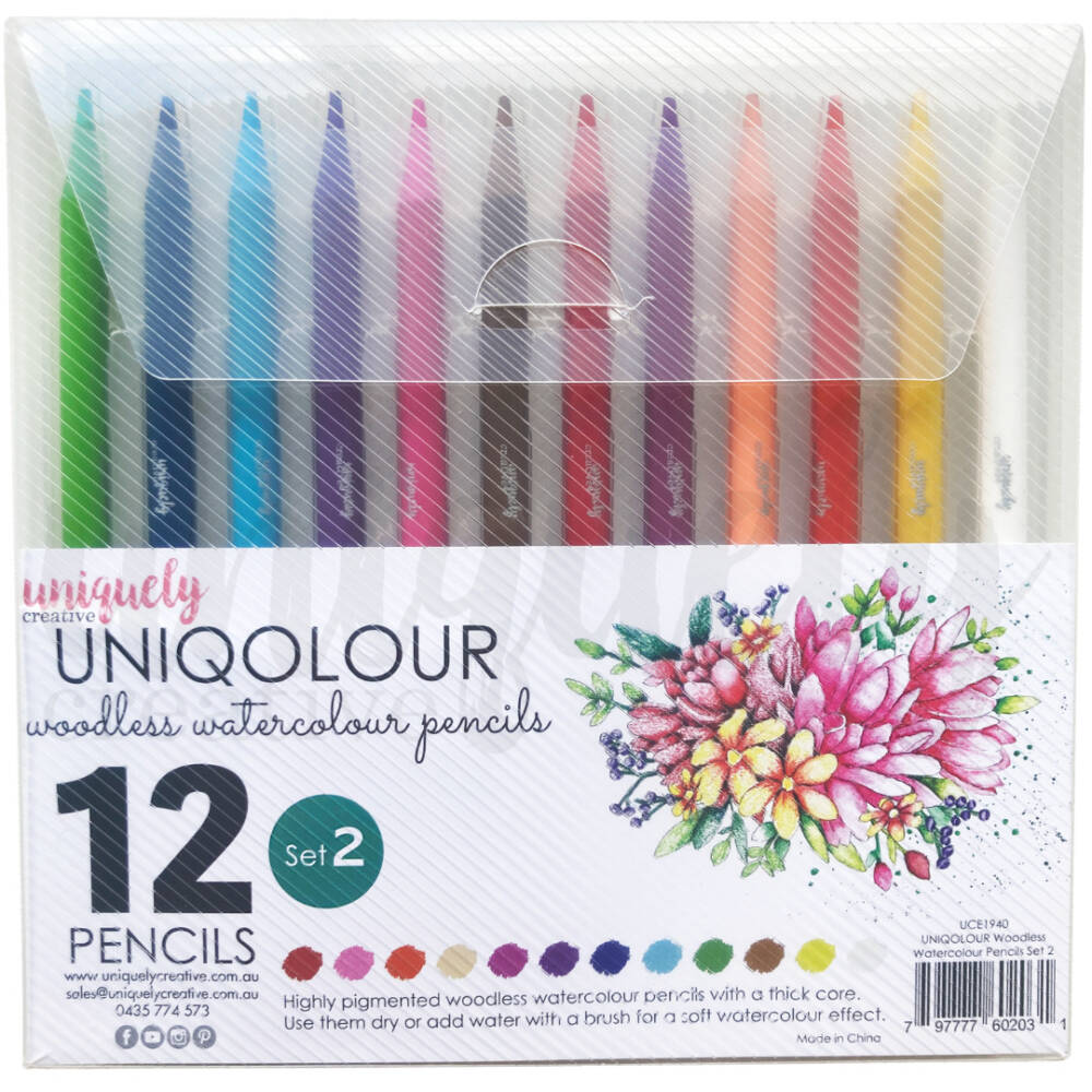 Uniquely Creative UNIQOLOUR Woodless Watercolour Pencils - Set 2