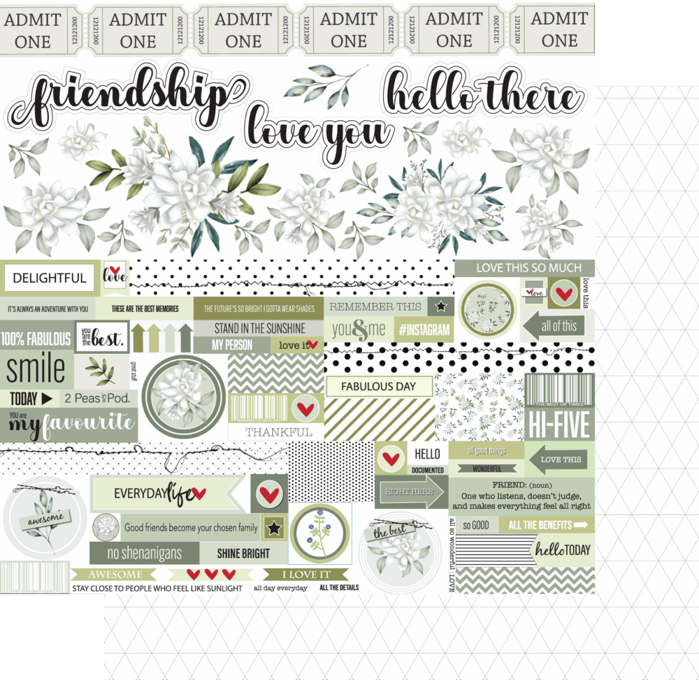 Uniquely Creative - 12x12 Paper - Juniper & Sage - The Little Things - Layer Cuts