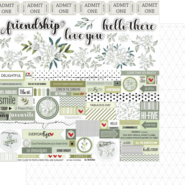 Uniquely Creative - 12x12 Paper - Juniper & Sage - The Little Things - Layer Cuts