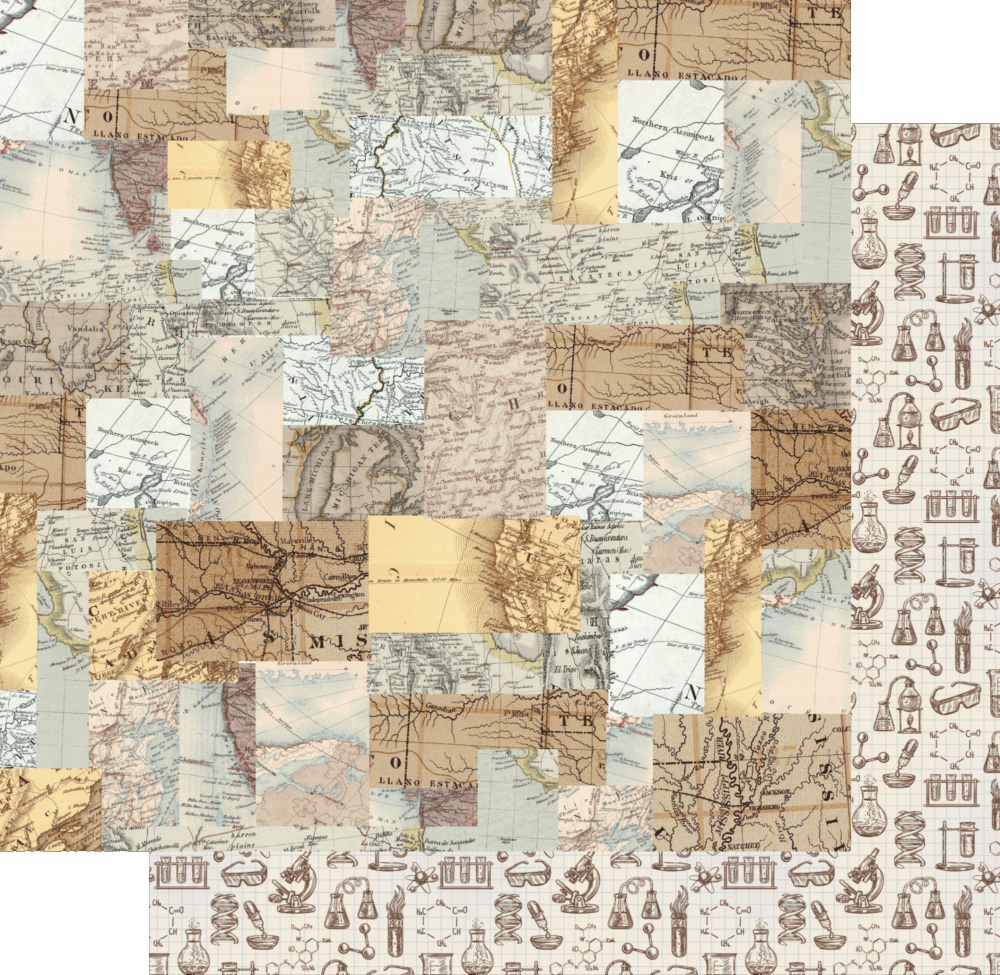 Uniquely Creative - 12x12 Paper - Class in Session - World View