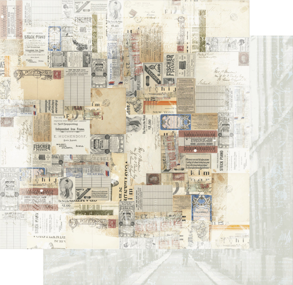 Uniquely Creative - 12x12 Paper - Summer Sonata - Vintage Collage