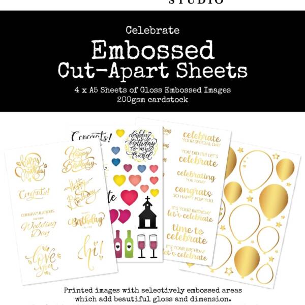 Paper Rose - Embossed Cut-Apart Sheets - Celebrate