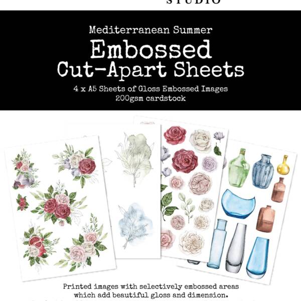 Paper Rose - Embossed Cut-Apart Sheets - Mediterranean Summer