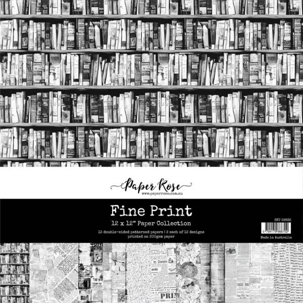 Paper Rose - 12x12 Collection Pack - Fine Print